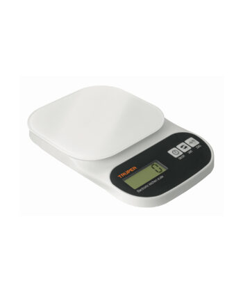 BÁSCULA DIGITAL PARA COCINA, PLATO DE VIDRIO, 5 KG, TRUPER 15160