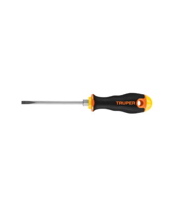 Desarmador cabinet 3/16" x 4" mango Comfort Grip, Truper 14034