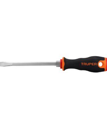 DESARMADOR PLANO 1/4" X 4" MANGO COMFORT GRIP, TRUPER 13998