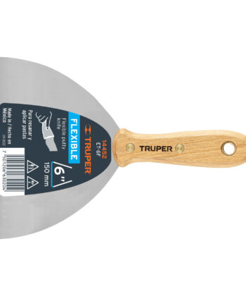 Espátula flexible 6" con mango de madera, Truper 14452