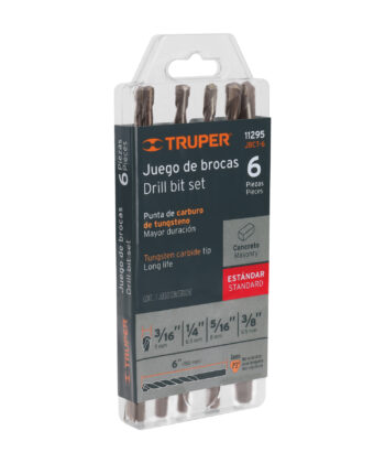 Juego de 6 brocas para concreto, TRUPER 11295
