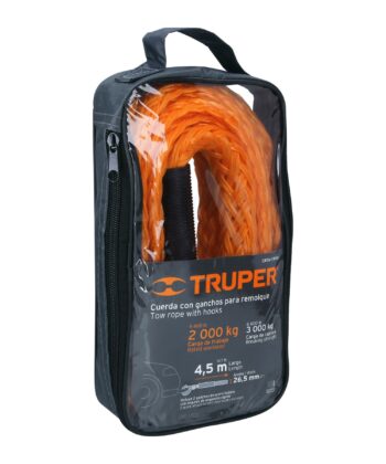 Cuerda con ganchos para remolque, 27 mm x 4.5 m, Truper 18346
