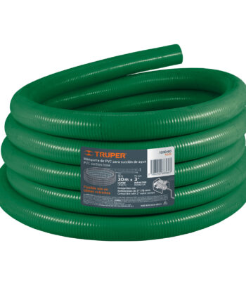 Manguera de succión y descarga 3" para motobomba, rollo 30m truper 101040
